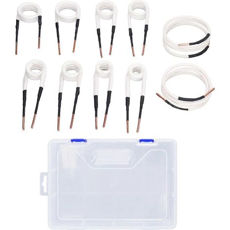 Kit de bobine de chauffage par induction de 10 pièces, comprenant un outil de retrait de boulon, du fil de laiton, des accessoires haute fréquence et des composants d'allumage, de 3,0 mm de diamètre. (1/4)