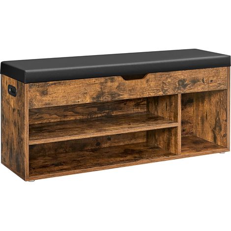 Banc À Chaussures - Leobert - Brun Rustique - 100 X 30 X 44 Cm (1/5)