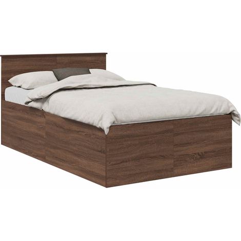 Maison Exclusive - Bettrahmen Braun Eichen-Optik 135 x 190 cm Hol
