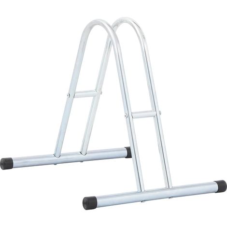 Support de vélo au sol autoportant pour 1 vélo acier galvanisé (1/5)