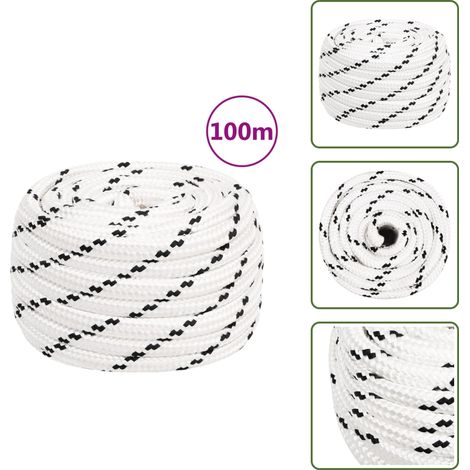 Arbeitsseil Weiß 16 mm 100 m Polyester - Arbeitseil - Polyester Seil - Geflochtenes Seil - Baumarkt - Werkzeug (1/5)
