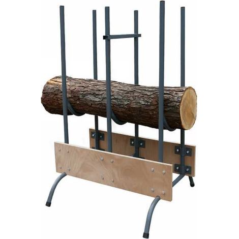 Chevalet à bûches en bois et acier – Capacité 150 kg – KERWOOD (1/3)