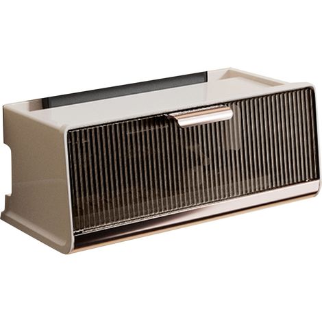 Boîte de rangement murale pour routeur Wi-Fi, grande capacité, multiprise, étui de rangement pour câbles, beige, taille moyenne 30 x 13,5 x 12,5 cm / 11,8 x 5,3 x 4,9 pouces (1/5)