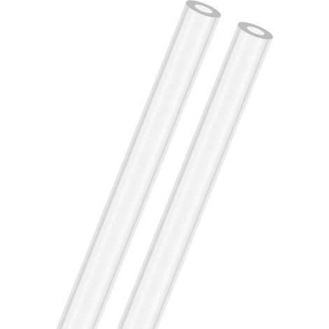 2-Pcs Tuyau Rigide En Acrylique Transparent, 4mm[0.16"] ID x 8mm[0.31"] OD Tube Rond En Plastique Pour Système De froid Par Eau/Lampes/Fontaines [305mm/12IN] (1/5)