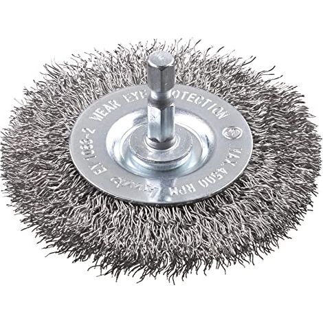 KWB Spazzola a disco, filo di acciaio inox, inossidabile, ondulata , ø 75 mm - 609830 (1/4)