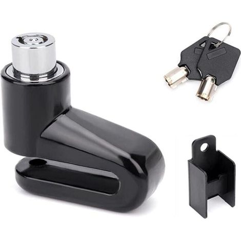 KZQ Candado antirrobo de acero para bicicleta de montaña, de seguridad, para motocicleta, con rotor y freno de disco (1/4)
