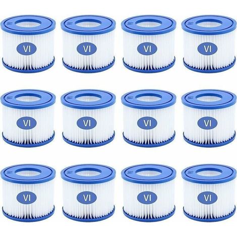 Packung mit 8 Typ VI Poolfilterkartuschen für Bestway Größe 6-58323