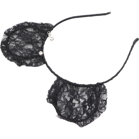 Serre-tête oreilles rondes, serre-tête oreilles de chat, accessoire de déguisement pour Pâques, Halloween et autres fêtes costumées. (1/5)