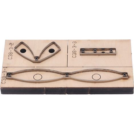 Leder-Metall-Stanzformen, 3 Formen, hohe Härte, scharf, wiederverwendbar, mit Holzsockel für DIY-Projekte (1/5)