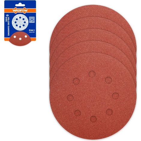 Wassertuch-Schleifpapier mit Velcro 150 mm Korngrad P40 WADFOW Set 10 Stück (1/3)