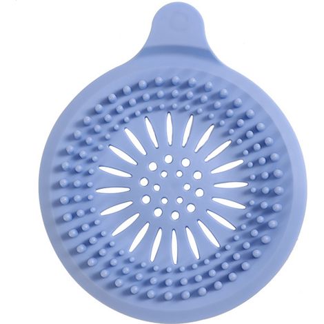 Couvercle de siphon de sol en silicone anti-obstruction pour lavabo, filtre anti-cheveux pour siphon de salle de bain, filtre d'égout (1/5)