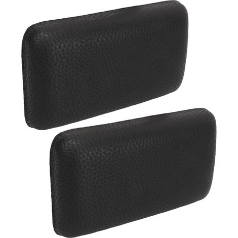 Coussins de siège auto en microfibre PU souple pour console centrale, genoux et coudes, noirs (1/5)