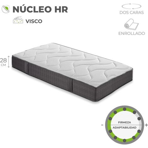 Colchón viscoelástico firmeza media y alta adaptabilidad Core HR 90x190 (1/5)