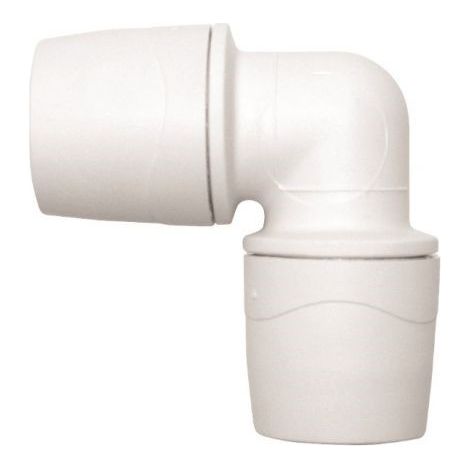 Polypipe PolyMax MAX122 22mm Pushfit 90""Degree Elbow White Single