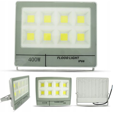 LÁMPARA HALÓGENA LED 400W CONSTRUCCIÓN JARDÍN ALMACÉN REFLECTOR BLANCO NUEVO (1/5)