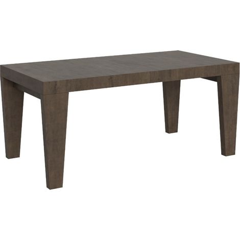 Table extensible 6 à 12 personnes bois foncé Kristo L 180 à 284cm (1/4)