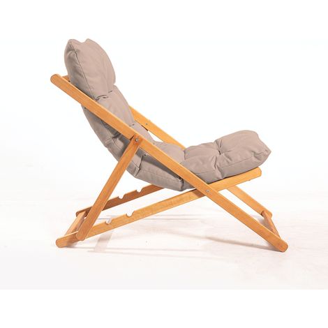 Elegante sedia da giardino, 100% faggio, non verniciata, 59 x 90 x 44 cm. Trattamento impregnante a base d'acqua, finitura marrone naturale. Ideale per il relax all'aperto. (1/4)