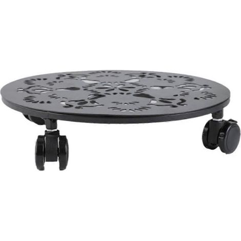 Support à plantes en métal de 30 cm avec roulettes pivotantes rondes - Couleur aléatoire (1/5)