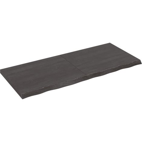 Dessus de table gris foncé bois chêne massif traité (1/5)