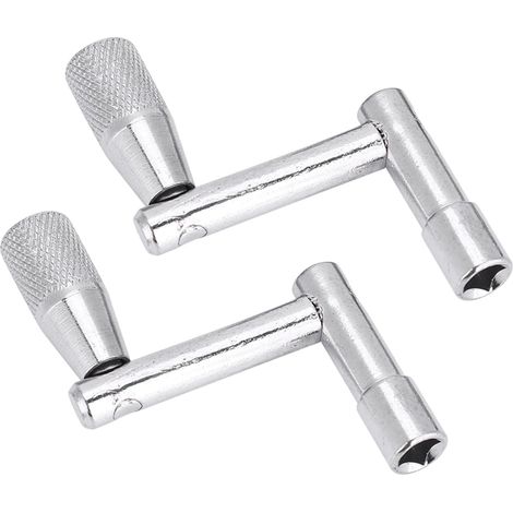 Drum Adjustment Wrenches, Rotating Handle, Drum Head Tension Adjustment Tool, Screwdriver, 2 Pieces (1/5)