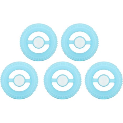 Lot de 5 anneaux de préhension rotatifs en forme de pneu, gyroscopiques, pour soulager le stress (bleus).
