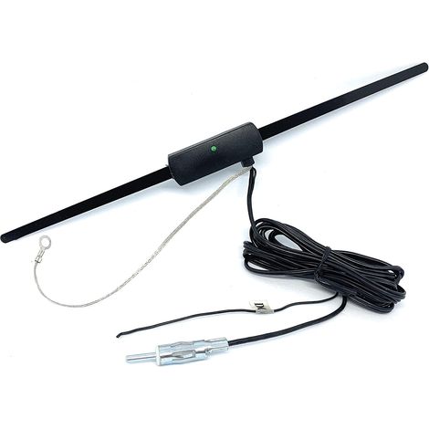 Sound-Way Antenne Amplifiée FM intérieure autoadhésive pour Auto autoradio Voiture Camion Camper Noir (1/4)