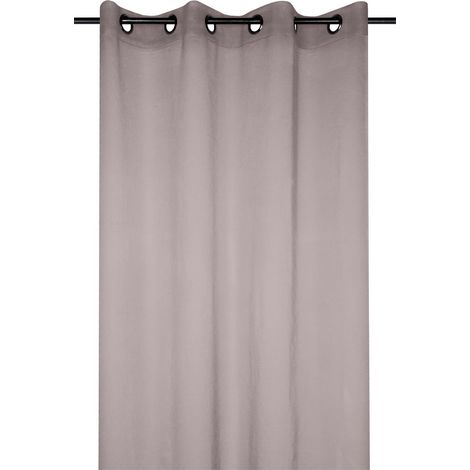 Voilage uni 135 x 260 cm Mona taupe (1/2)