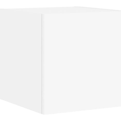 Mobile TV multimediale scaffale per televisione televisione buffet sala da pranzo soggiorno camera da letto a parete con luci a LED 30,5 x 35 x 30 cm bianco 020027871