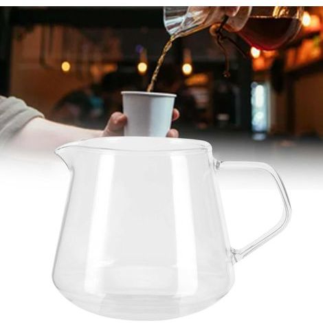 Anti-scalding clear borosilicate glass coffee mug for tea (400ml) (1/5)