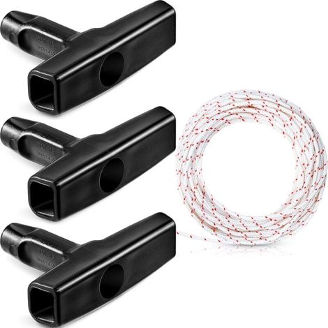 STIHL MS170 180 1M 3.0mm Pull Cord Strap Starter Handle 3pcs Starter Handle for Lawn Mower Parts