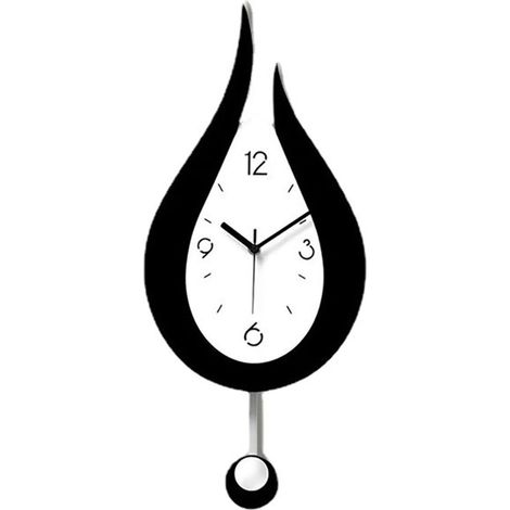 Reloj de Pared Gota de Agua Acrílico con Péndulo Silencioso, Diseño Moderno y Legible – Ideal para Salón (1/5)