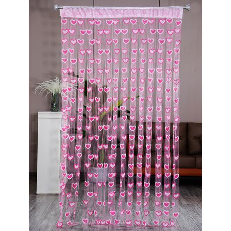 Rideau de porte à motif cœur, décoration romantique pour maison, chambre, salon, entrée, dimensions 100200cm. (1/5)