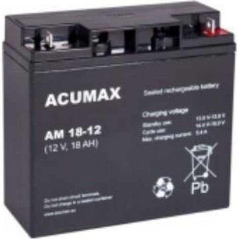 Batería 12V 18AH VRLA/AM18-12 ACUMAX EMU