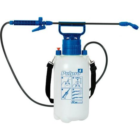 Ribimex Nebulizzatore a Pressione Pulpro 4 con Lancia in Fibra di Vetro e Tracolla Regolabile, Spruzzatore da 4,3 L per Giardino, Orto, Trattamenti Fitosanitari, Pulizia e Igienizzazione - PRP039P