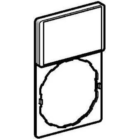 porte étiquette - 30 x 50 mm - diamètre 22 mm - avec étiquette vierge - schneider electric zby6101