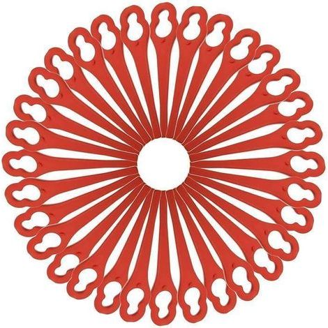 Lot of 100 plastic replacement blades for Ferrex-Aldi mowers FAR 201 97699 2002706 FE220 491 (1/5)