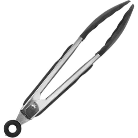 Mini pinces avec poignées en silicone, pinces de cuisine compactes pour une cuisson précise, embouts en silicone résistant à la chaleur pour poêles antiadhésives, mécanisme de verrouillage facile (1/5)
