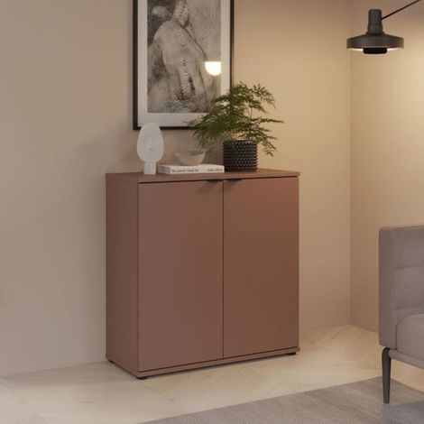 Mobile multiuso Segno con due ante  L 80 cm. colore terracotta