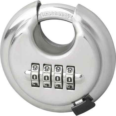 Cadenas à Combinaison Disque - Acier Inoxydable - 10000 Combinaisons - Pour Unité de Stockage Garage Clôture - 1 Pièce (1/5)