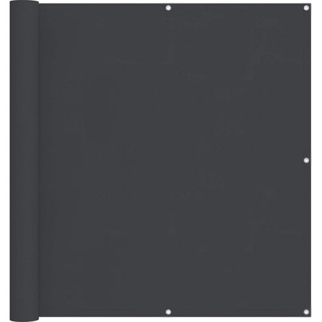 Balcony Screen Black 120 x 200 cm PU coated oxford alu vidaXL