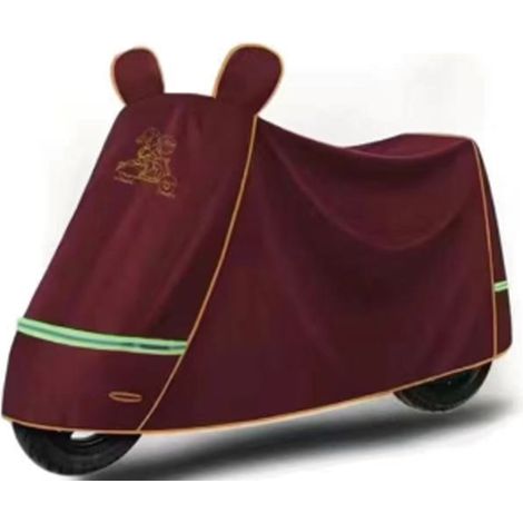 Telo coprimoto, adatto sia per giornate di sole che di pioggia, con protezione da sole, pioggia e polvere, realizzato in tessuto Oxford, CZ-128, per moto di lunghezza inferiore a 2,1 m, rosso (1/2)