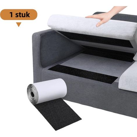 1 Stück Antirutschaufkleber für Sofakissen Nagelfrei Sicher Hinterlässt keine Rückstände Unsichtbar 10 cm × 2 m Schwarz (1/5)