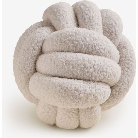 Cuscino rotondo in pelle di pecora Ibona Ø25 cm SKLUM            