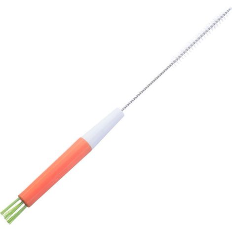 Brosse nettoyante pour paille à boire, poils nylon, acier inox flexible, nettoyeur tube tuyau pour tasses bouteilles (1/4)