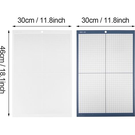 Tapis de découpe antidérapant A3 (45,7 x 30,5 cm) pour traceur de découpe vinyle, blanc (1/5)