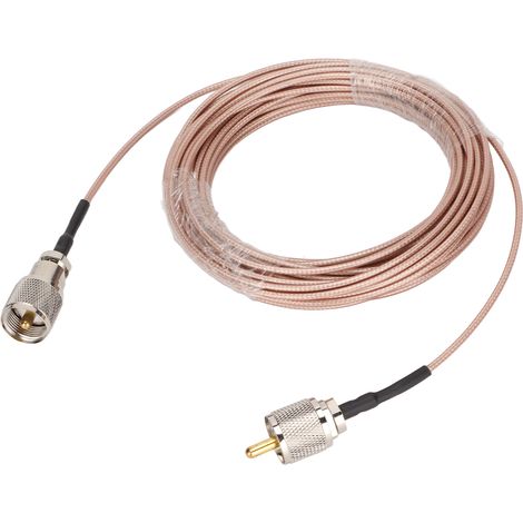 Verlustarmes Koaxialkabel mit PL259-Stecker, 10 m Länge, SC316-Funkkabel für Antenne und SWR-Meter (1/5)