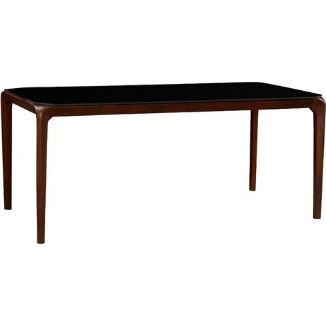 Table à manger en bois de manguier et en verre Carrie (1/5)