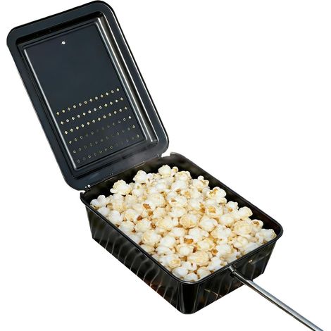 Casserole À Popcorn De Camping Poêle Antiadhésive Repliable Pot Faiseur de Pop-corn à Longue Poignée Pour pique-nique randonnée cuisson plein air gril BBQ nouilles (1/5)