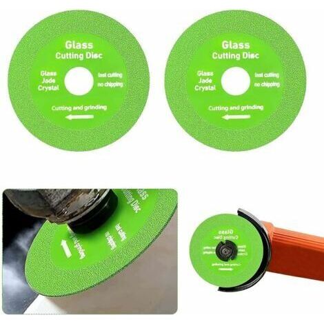 Disque de Coupe de Verre, 2 Pièces Glass Cutting Disc Disque à Tronçonner Le Verre Meule à Lame de Scie Mince Angle Grinder Cutting Disc, pour Carrelage, Marbre et Verre - MODOU (1/5)