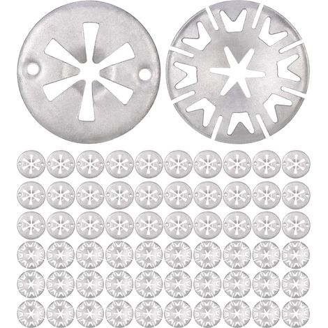 60 PCS Rondelles de Verrouillage en Métal, rondelle de bloca Star Durable, Clips de Fixation de Moteur Dessous pour Diverses Voitures (Deux Modèles) (1/5)